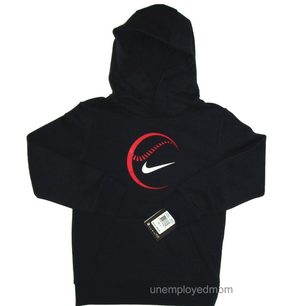 Baseball Nike Hoodie Pullover Athletic Sports Boys - Picture 3 of 6